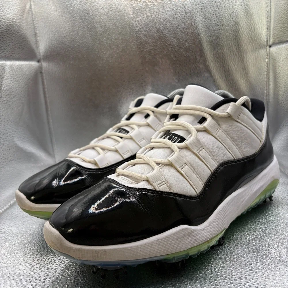 Size 9 Jordan 11 Golf Low Concord White Black Mens Athletic Shoes AQ0963-101